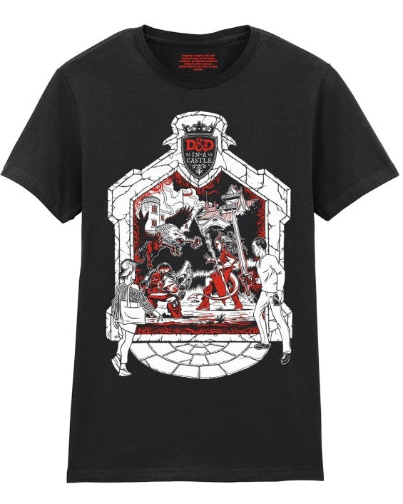 2026 Crew Neck T-Shirt; Portal Art, UK - Commemorative D&D in a Castle Wear