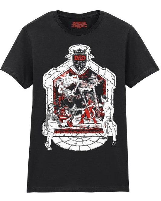 2026 Crew Neck T-Shirt; Portal Art, UK - Commemorative D&D in a Castle Wear