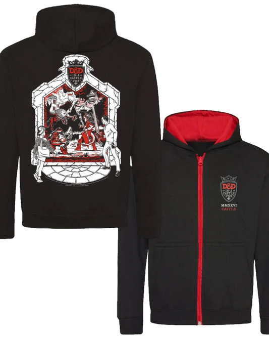2026 Zippered Hoodie; Portal Art, UK - Commemorative D&D in a Castle Wear