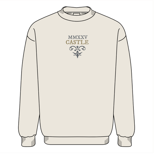 2025 Pullover, Cream with Sleeve Print, UK Store - Commemorative D&D in a Castle Wear